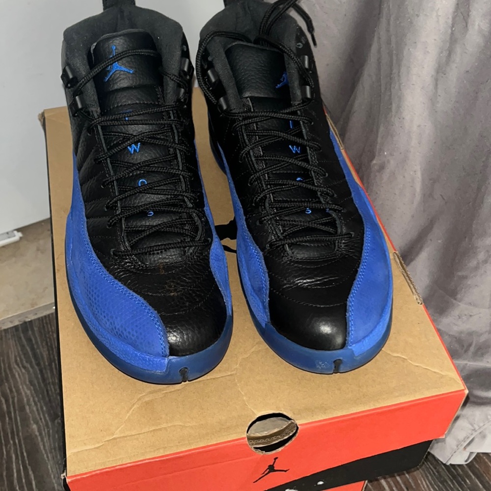 Black blue air Jordan retro 12